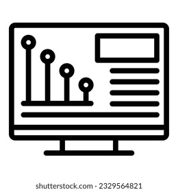 Webinar banner icon outline vector. Screen distance. Video computer