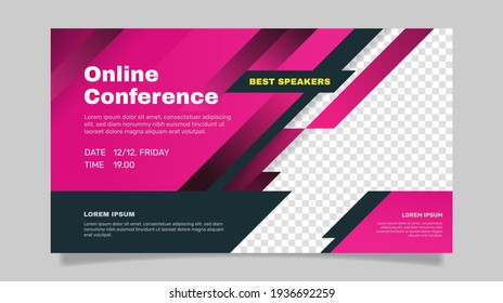 Webinar banner invitation template. - Vector.
