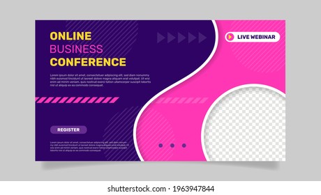 Webinar banner invitation template. - Vector.