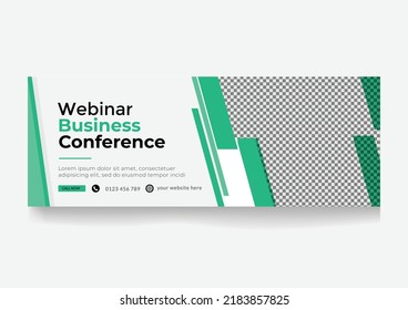 Webinar banner online digital marketing business cover design template