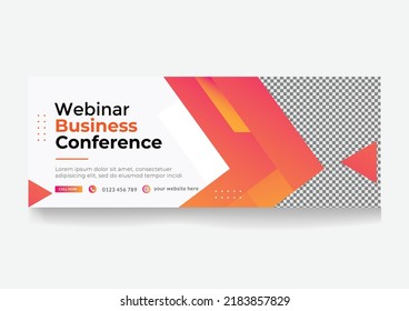 Webinar banner online digital marketing business cover design template