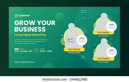 Webinar banner template for business