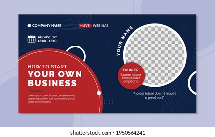 Webinar banner template for business