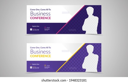Webinar banner template. webinar invites style web Banner templates. Header Banner Live Business webinar promotion and Online Education other online Event seminars poster,  trendy color. design set.