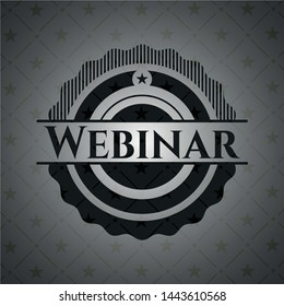 Webinar black badge. Vector Illustration. Detailed.