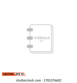 webinar book icon design vector illustration