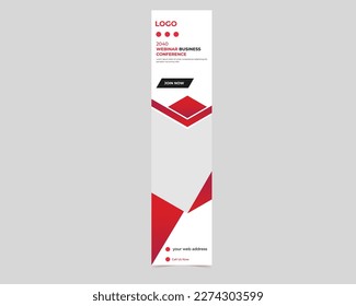 webinar business conference design, ,school admisson, Roll up vector, Business conference banner vector design.Modern banner design with place for the photo