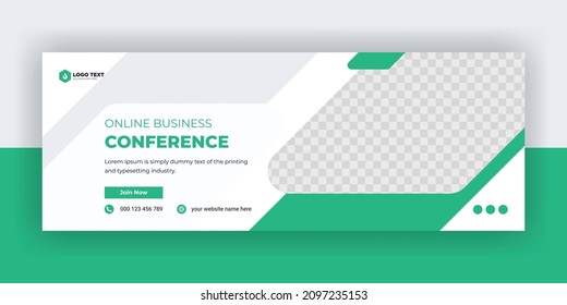 Webinar business conference social media post cover banner template