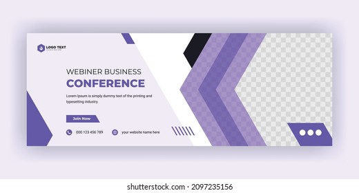 Webinar business conference social media post cover banner template