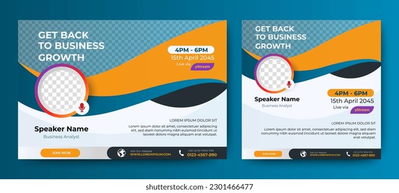 Webinar Business Conference Templates. Vector EPS 10