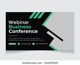 Webinar business  conference Thumbelina Design and web banner design , cover design template 