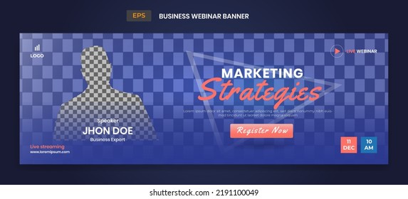 Webinar Business, live webinar and corporate banner template