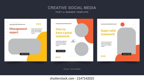 webinar business for social media post. Modern poster suitable for business webinars, marketing webinars. digital banner template on square size.