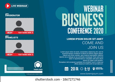 Webinar Business Templates Design Social Media Stock Vector (Royalty ...