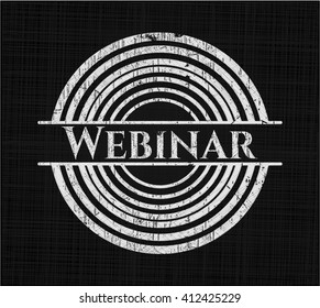 Webinar chalkboard emblem