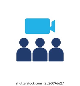 webinar colorido ícone vetor design bom para web ou aplicativo móvel