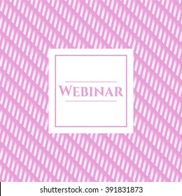 Webinar colorful card, banner or poster with nice design