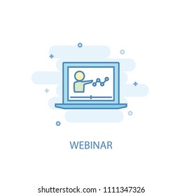 Webinar concept trendy icon. Simple line, colored illustration. Webinar concept symbol flat design from eLearning  set. Can be used for UI/UX