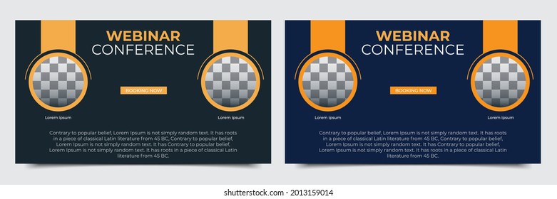 webinar conference banner template package.Announcement poster concept.Vector eps 10