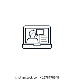 Webinar creative icon. From e-Learning icons collection. Isolated Webinar sign on white background
