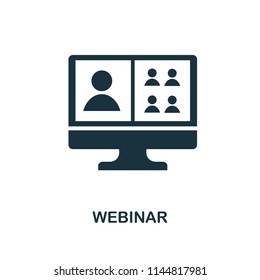Webinar creative icon. Simple element illustration. Webinar concept symbol design from online education collection. Can be used for web, mobile, web design, apps, software, print