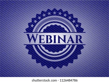 Webinar with denim texture