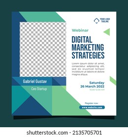 Webinar digital marketing social media post template
