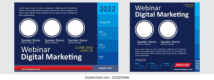 Webinar Digital Marketing Template Design with minimalis style concept color