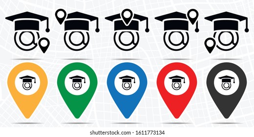 Webinar, distance, online training, education icon in location set. Simple glyph, flat illustration element of online traning theme icons