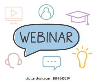 webinar e-learning online concept - vector illustration