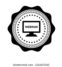 webinar emblem, label, badge, logo, icon. premium quality package label. vintage stamp. 