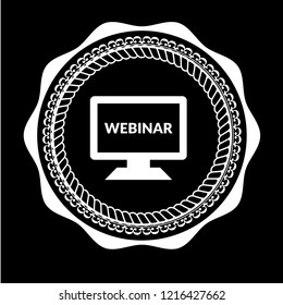 webinar emblem, label, badge, logo, icon. premium quality package label. vintage stamp. 