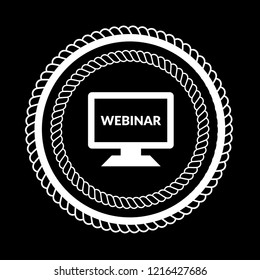webinar emblem, label, badge, logo, icon. premium quality package label. vintage stamp. 