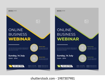  Webinar flyer template. Webinar flyer template examples. Conference poster leaflet template ideas. Online conference poster design