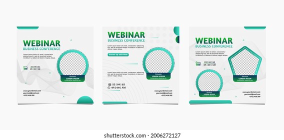 Webinar flyers social media post. Business advertisement template