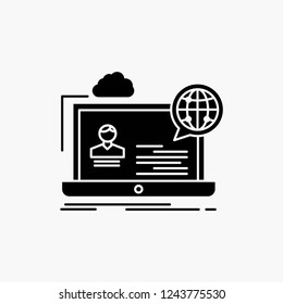 webinar, forum, online, seminar, website Glyph Icon. Vector isolated illustration