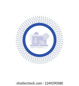 webinar, forum, online, seminar, website Glyph Icon. Vector isolated illustration
