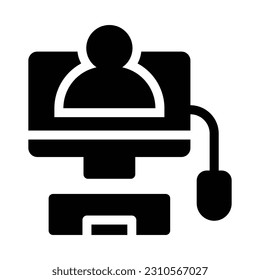 webinar glyph icon illustration vector graphic