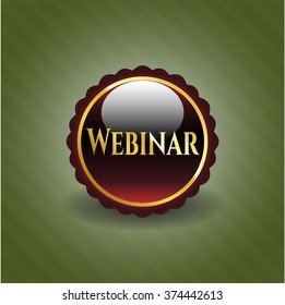 Webinar gold badge or emblem