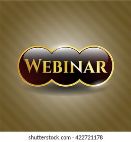 Webinar golden badge or emblem