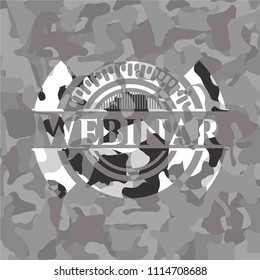 Webinar grey camouflage emblem