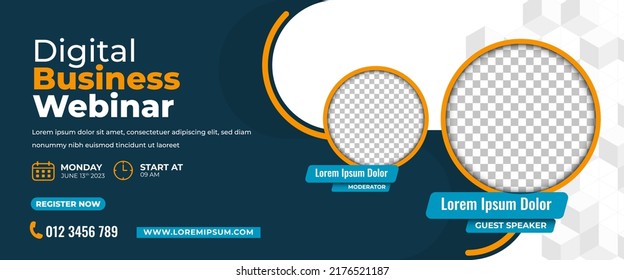 Webinar horizontal banner design template