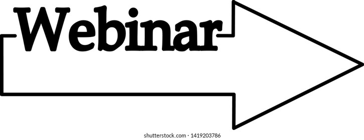 Webinar icon arrow pointer illustration 