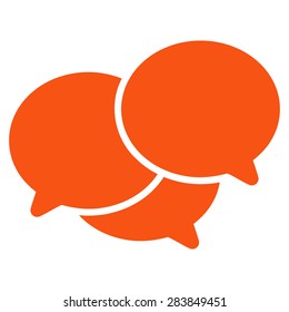 Webinar icon from Business Bicolor Set. Vector style: flat symbol, orange color, rounded angles, white background.