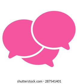 Webinar icon from Business Bicolor Set. Vector style: flat symbol, pink color, rounded angles, white background.