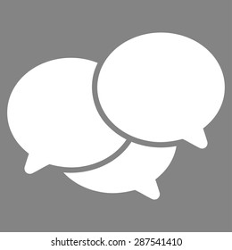 Webinar icon from Business Bicolor Set. Vector style: flat symbol, white color, rounded angles, gray background.