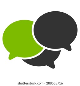 Webinar icon from Business Bicolor Set. Vector style: bicolor flat symbol, eco green and gray colors, rounded angles, white background.