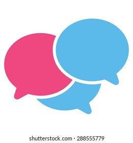 Webinar icon from Business Bicolor Set. Vector style: bicolor flat symbol, pink and blue colors, rounded angles, white background.
