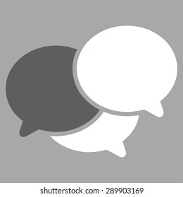 Webinar icon from Business Bicolor Set. Vector style: bicolor flat symbol, dark gray and white colors, rounded angles, gray background.
