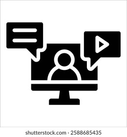 Webinar Icon Element For Design